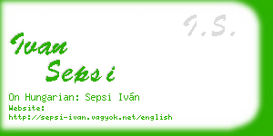 ivan sepsi business card